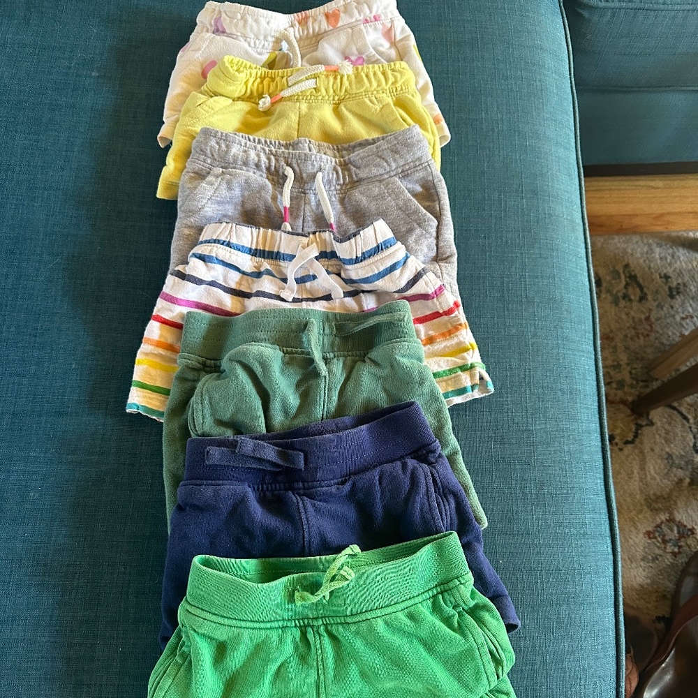 Lot of 7 toddler shorts Primary and Cat and Jack